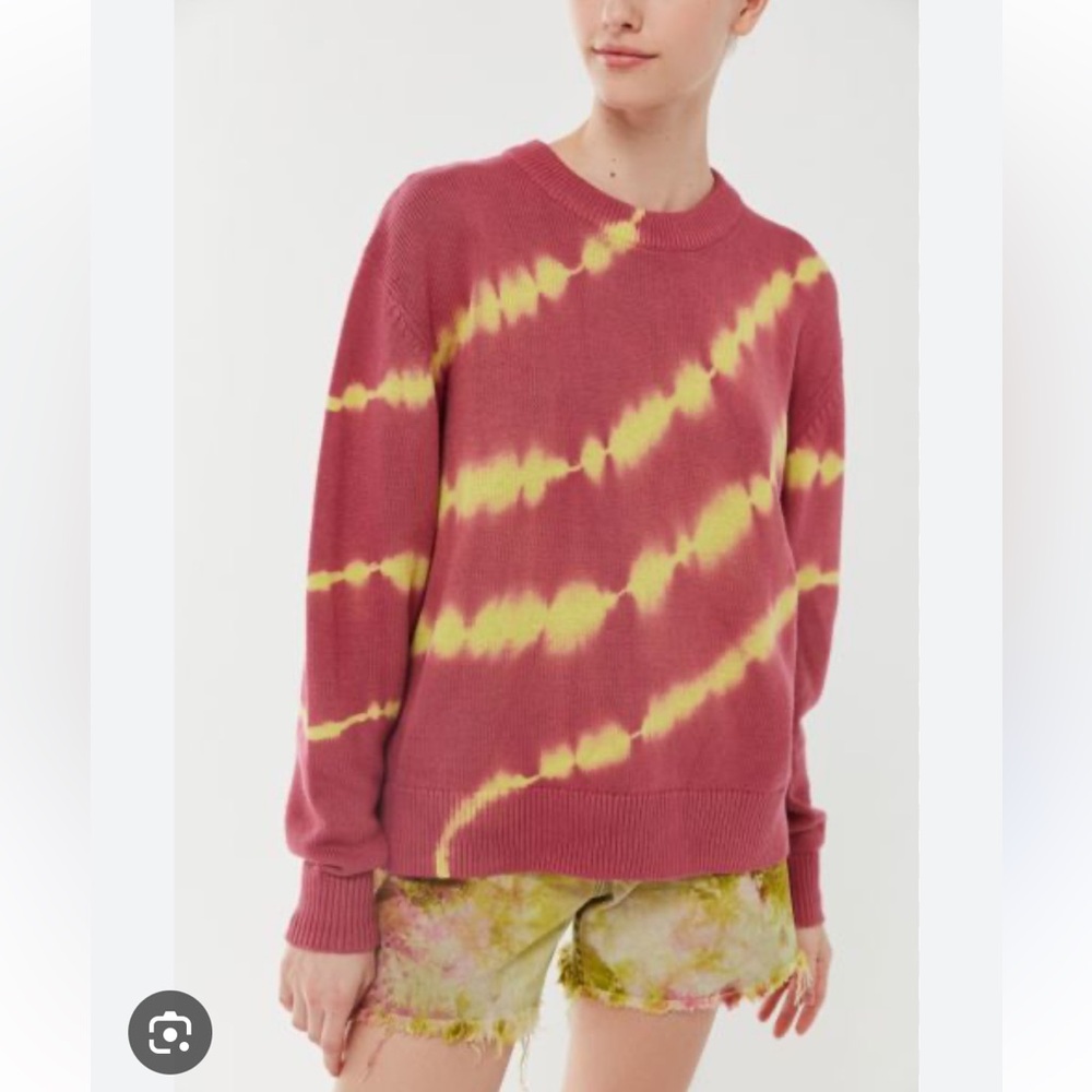 Urban Outfitters Tie Dye Sweater - Pink and Yellow - Small